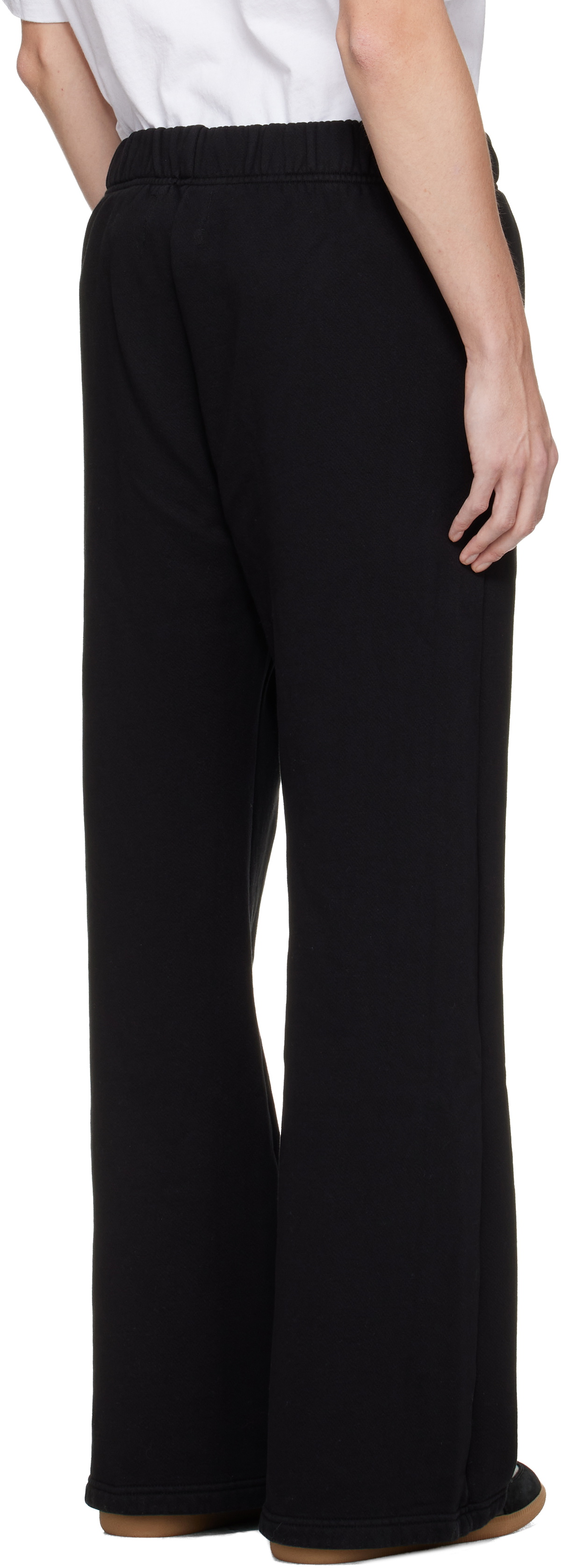 Les Tien Black Heavyweight Bell Bottom Sweatpants