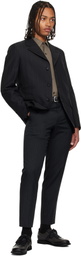 Comme des Garçons Homme Deux Gray Dobby Stripe Trousers