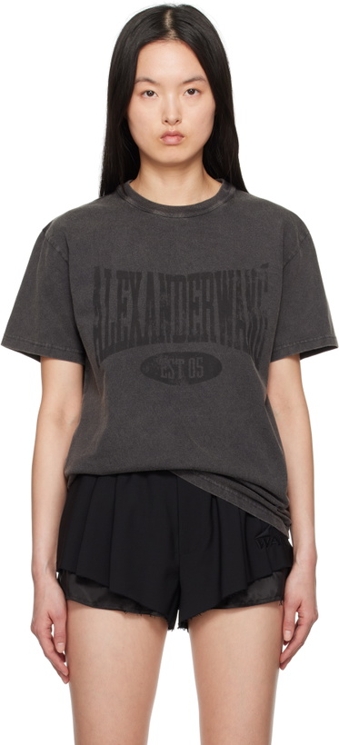 Photo: alexanderwang.t Black Distressed Logo T-shirt