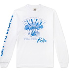 Y,IWO - Printed Cotton-Jersey T-Shirt - White