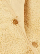 YMC - Beach Shawl-Collar Recycled Cotton-Blend Fleece Jacket - Neutrals