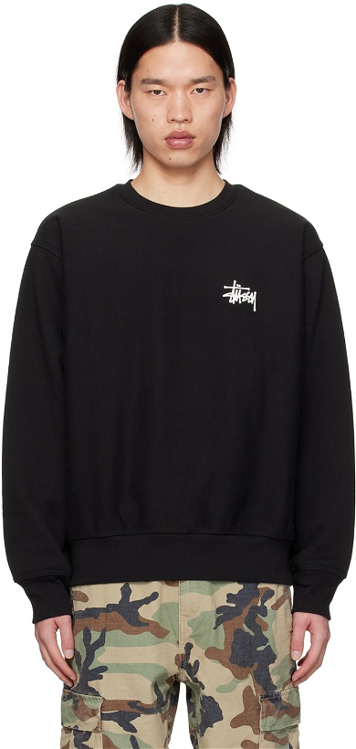 Photo: Stüssy Black Basic Sweatshirt
