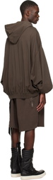 Rick Owens DRKSHDW Brown Temple Hun Hoodie