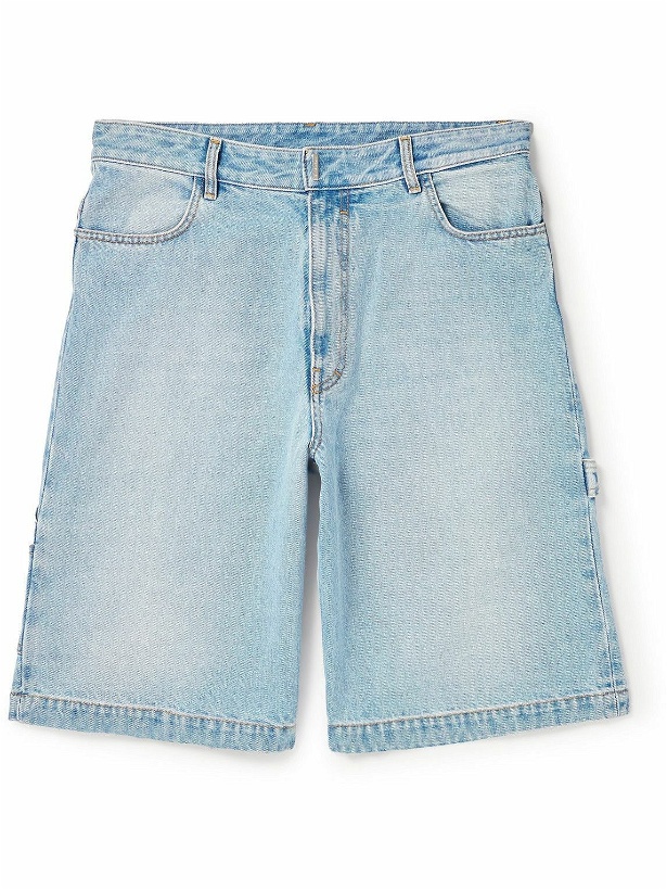 Photo: Givenchy - Wide-Leg Carpenter Denim Shorts - Blue