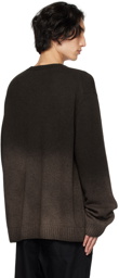 Yohji Yamamoto Brown Gradient Sweater
