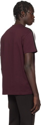 Ferragamo Burgundy Contrasting Stripe T-shirt