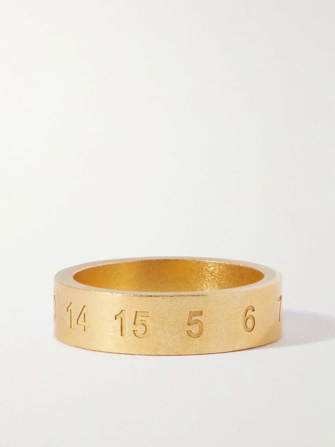 Maison Margiela - Logo-Engraved Gold-Plated Ring - Gold Maison