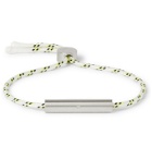 Alice Made This - Charlie Striped Cord and Stainless Steel Bracelet - White