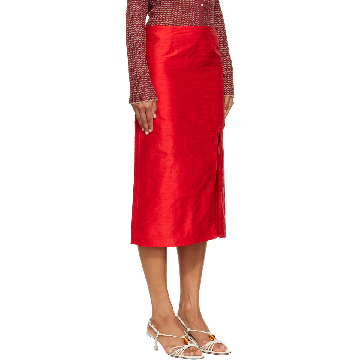 RESCHA SSENSE Exclusive Red Double Kalam Skirt
