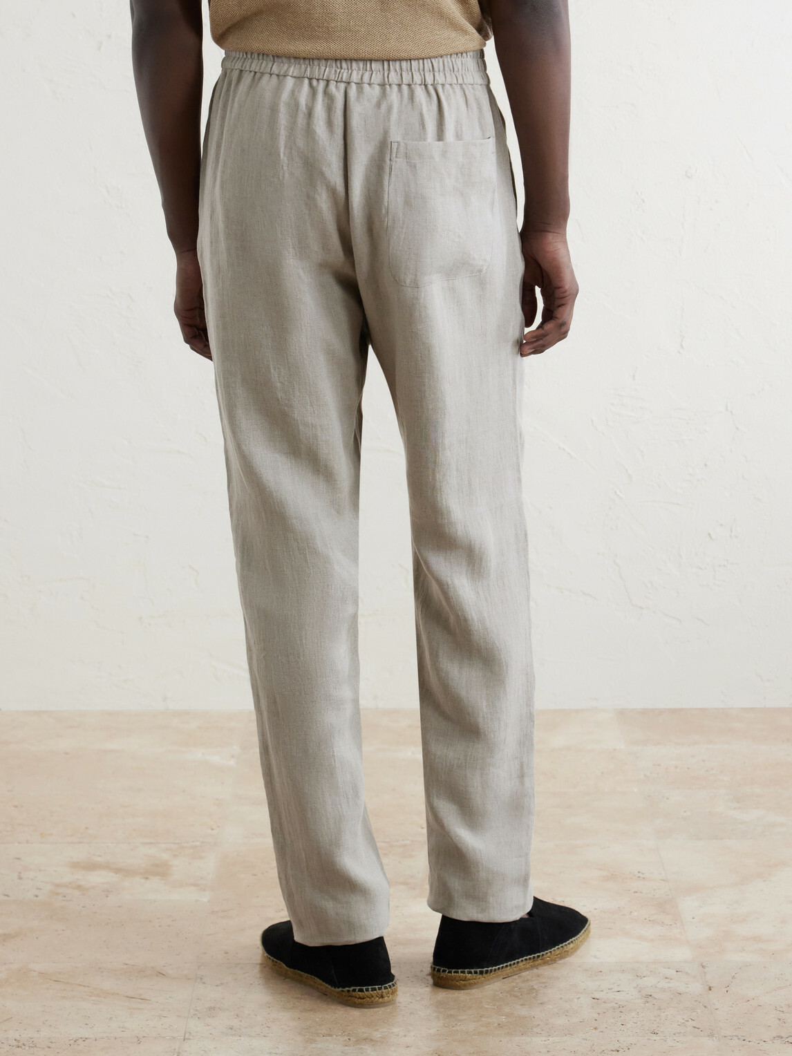 Sunspel - Slim-Fit Straight-Leg Linen Trousers - Neutrals