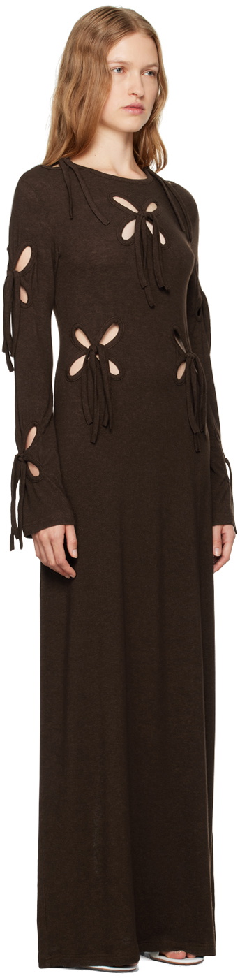 J.Kim Brown Petal Maxi Dress J.KIM J.Kim Brown Petal Maxi Dress J.KIM