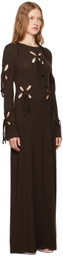 J.Kim Brown Petal Maxi Dress