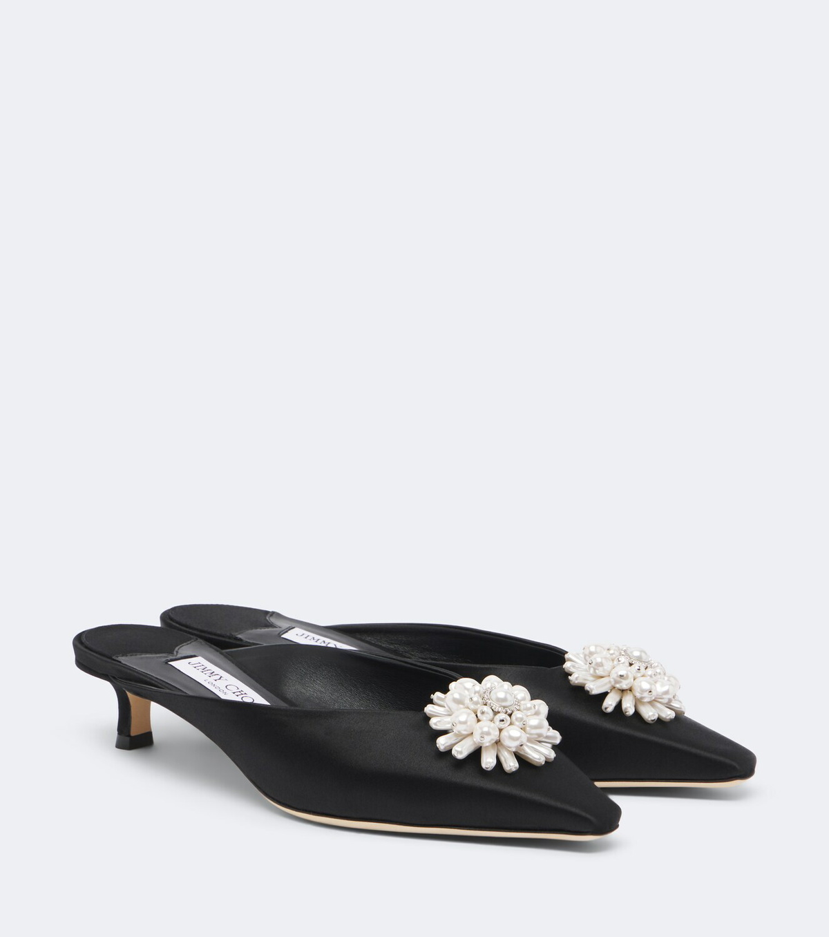 Jimmy Choo Ines embellished satin mules