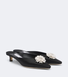 Jimmy Choo Ines embellished satin mules