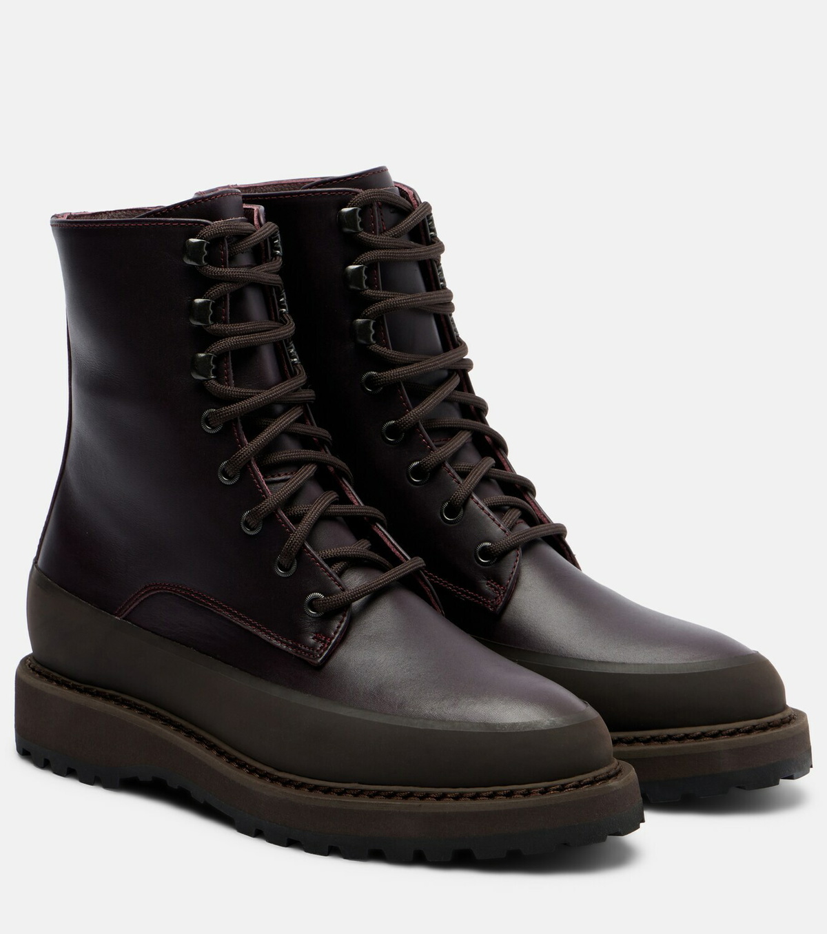 Le Monde Béryl Dolomite leather lace-up boots