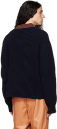 Nanushka Navy Derin Sweater