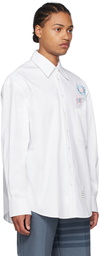 Thom Browne White Embroidered Shirt