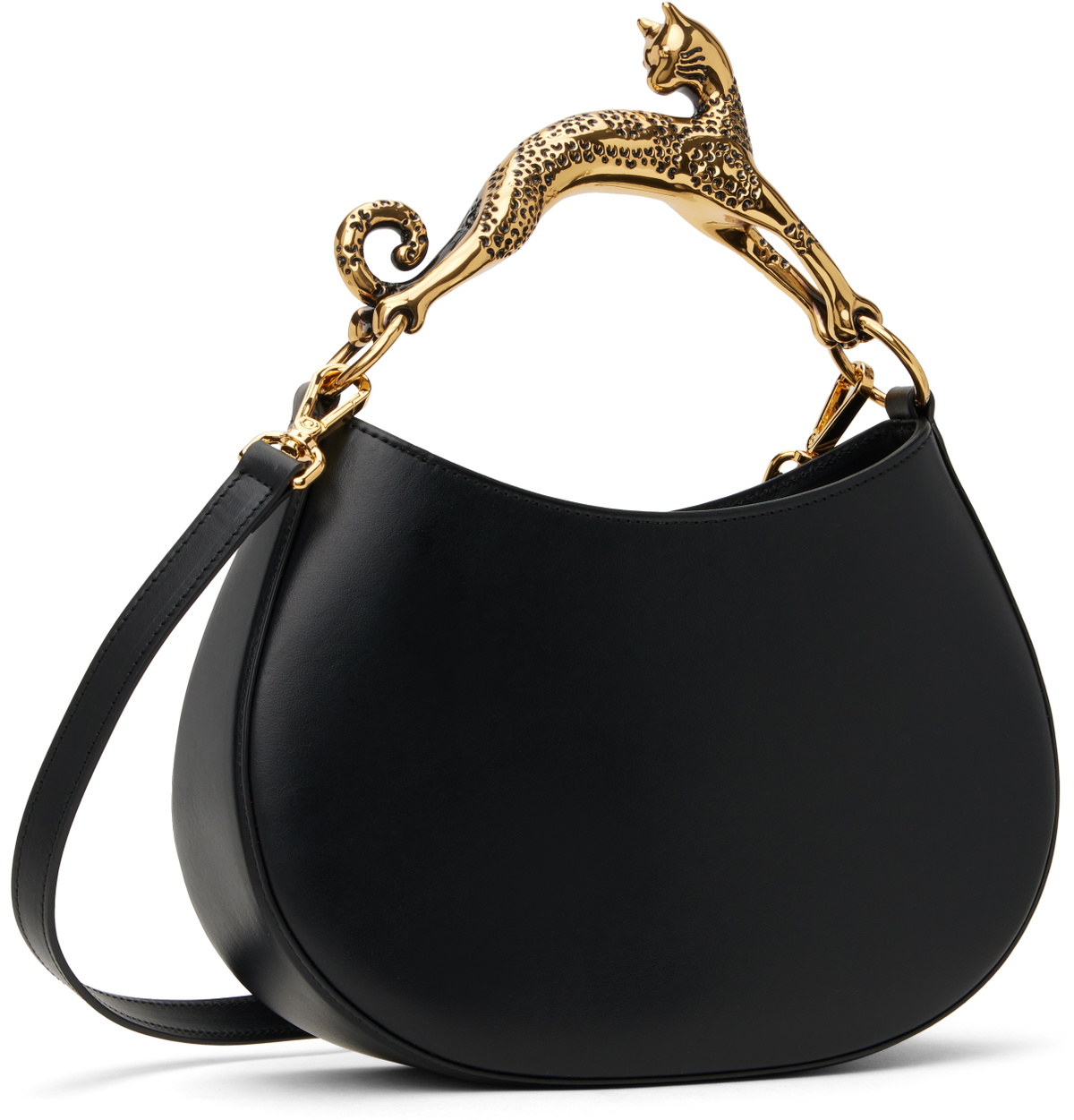Lanvin Black Cat Leather Bag