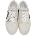 Off-White White and Black Pony Vulcanized Low Sneakers