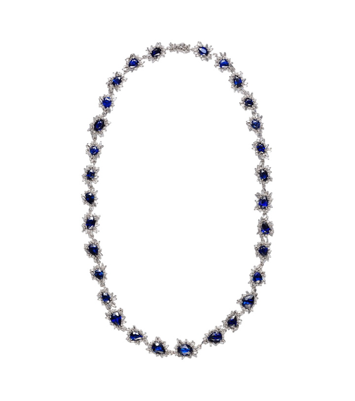 Photo: Suzanne Kalan 18kt white gold necklace with sapphires and diamonds