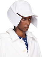 Jean Paul Gaultier White 'The Sailor Bucket' Cap