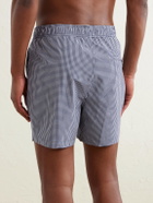 Onia - Charles Straight-Leg Mid-Length Checked Swim Shorts - Blue