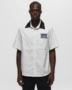 Rhude Twill Stripe Mechanic Shirt White - Mens - Shortsleeves