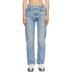 AGOLDE Blue 90's Pinch Waist High Rise Straight Jeans