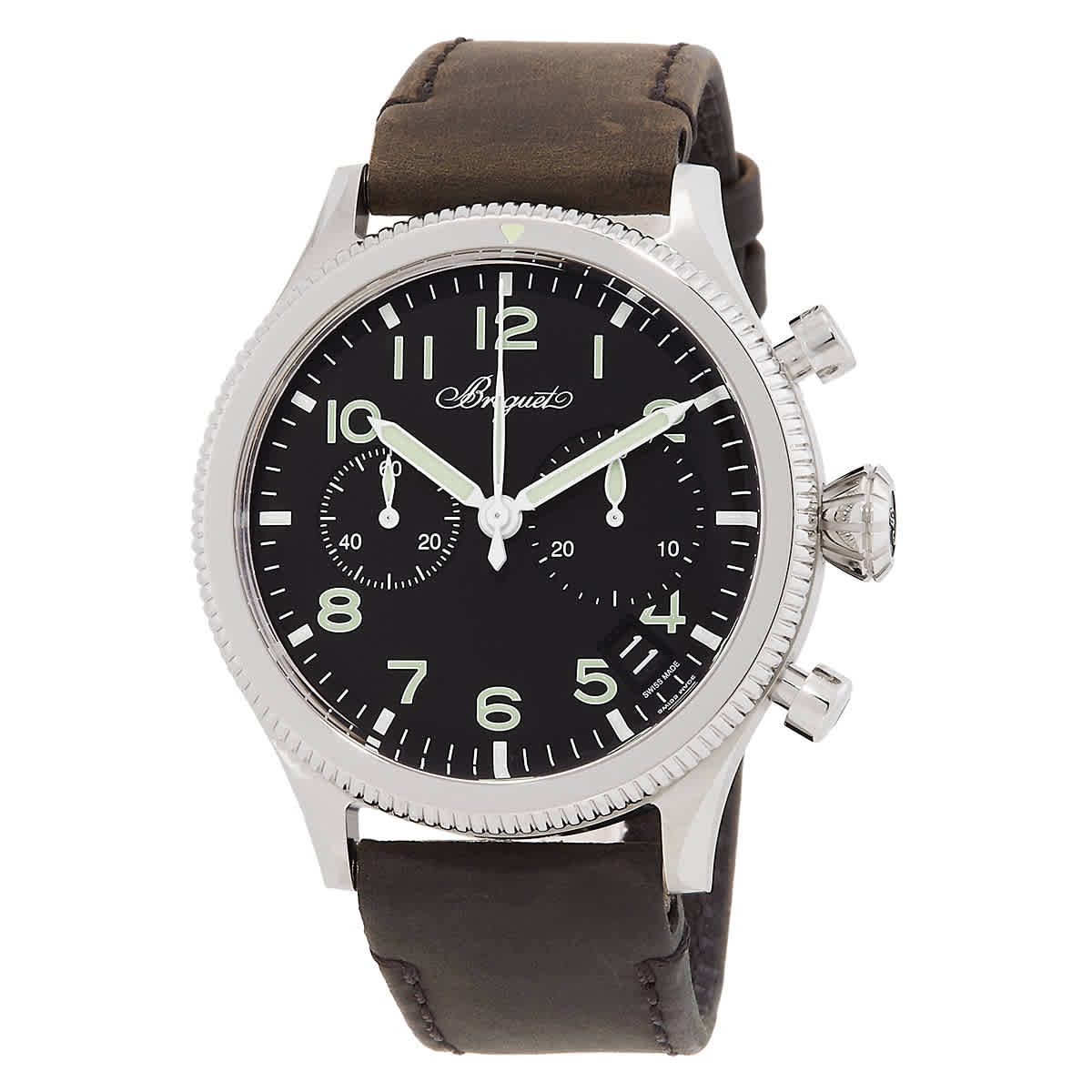 Breguet Type 20 Chronograph Automatic Black Dial Mens Watch 2057ST/92/3WU