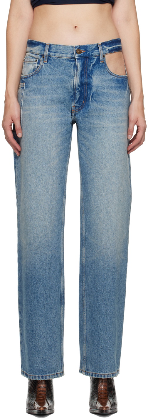 GAUCHERE Blue Cutout Jeans