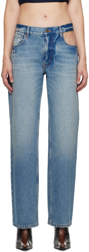 Photo: GAUCHERE Blue Cutout Jeans