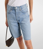 Agolde Mid-rise denim shorts