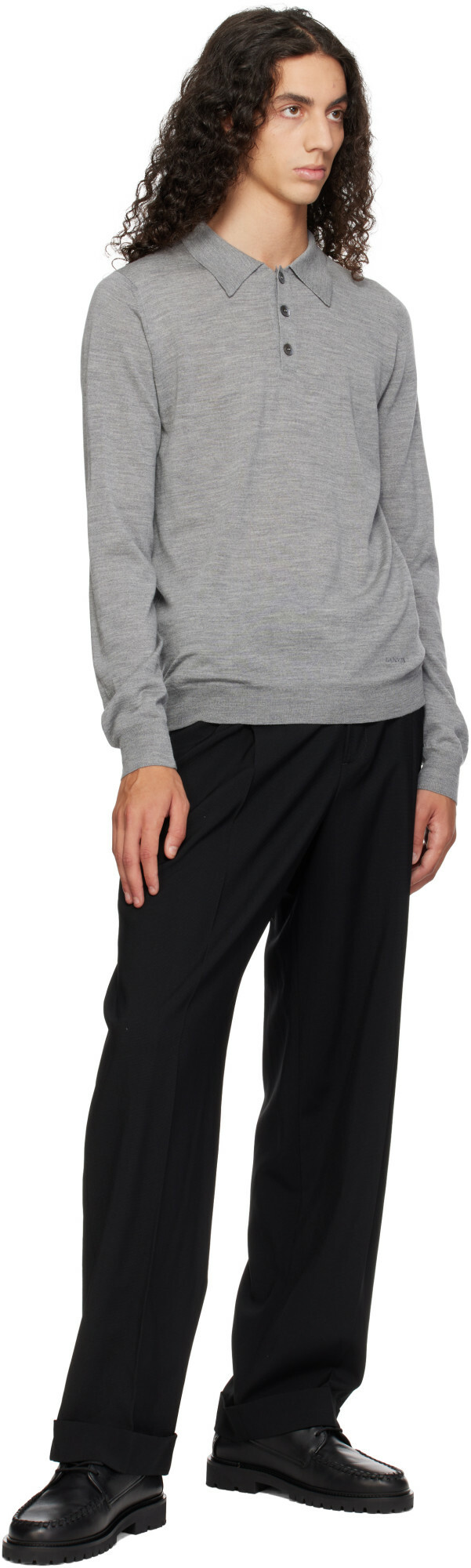 Lanvin Gray Classic Polo