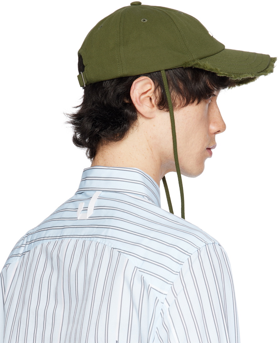 【JACQUEMUS】 LA CASQUETTE ARTICHAUT (KHAKI) Jacquemus Khaki Le Raphia 'La casquette Artichaut' Cap Jacquemus