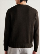 Saman Amel - Ribbed Cotton Sweater - Brown
