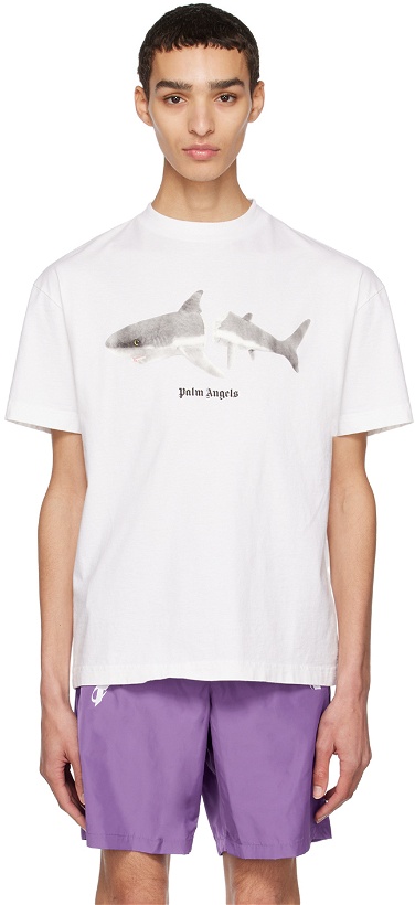 Photo: Palm Angels White Shark T-Shirt
