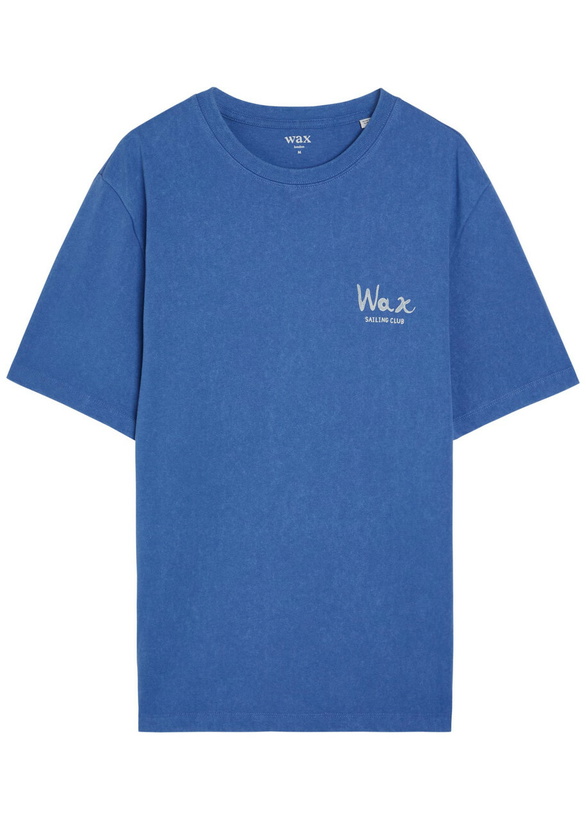Photo: Wax London Dean Printed Cotton T-shirt Blue