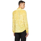 Dries Van Noten Yellow Velvet Shirt