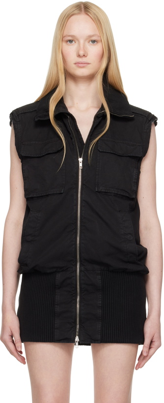 Photo: MM6 Maison Margiela Black Light Canvas Vest