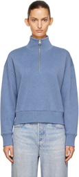 rag & bone Blue Everyday Terry Half-Zip Sweater