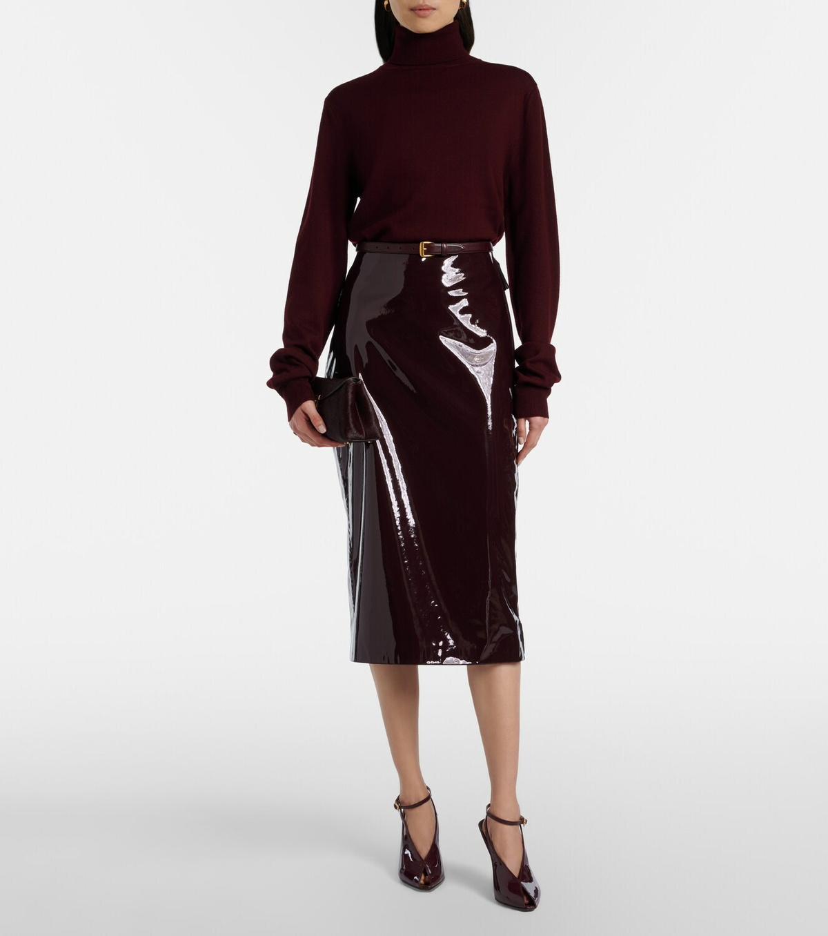 The Frankie Shop Samantha coated pencil skirt