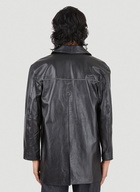 Leather Overshirt Jacket in Black 