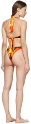 Louisa Ballou Orange & Yellow Sex Wax One-Piece Swimsuit