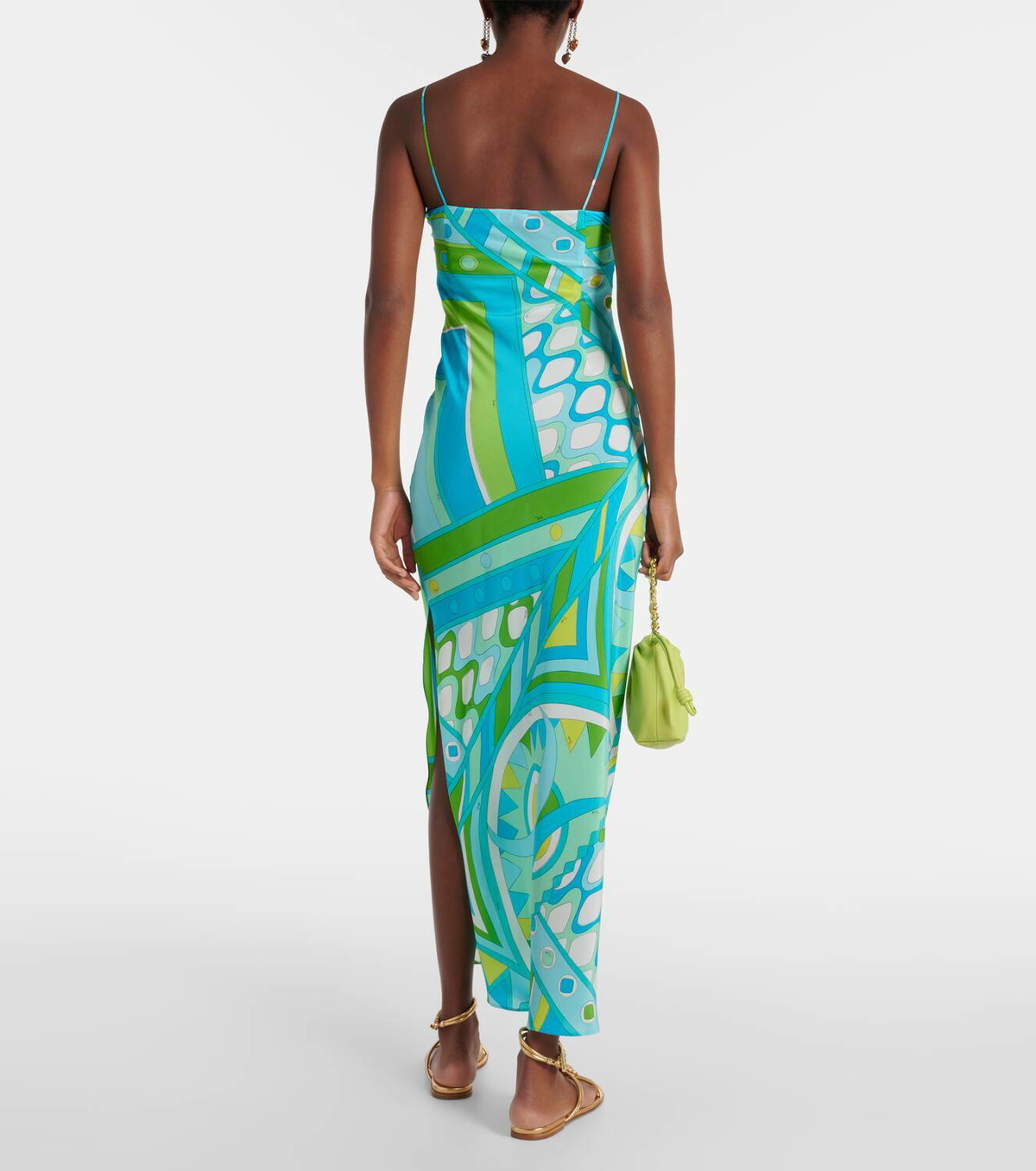 PUCCI プッチ ワンピース Vivara silk crepe de chine 946418 Pucci Vivara silk crêpe de chine maxi dress Emilio Pucci