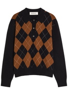 Rohe Argyll Wool Polo Jumper Black