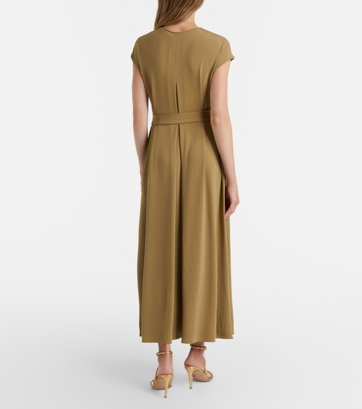 Max Mara Feluca keyhole belted maxi dress