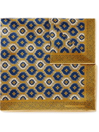 TURNBULL & ASSER - Printed Cotton-Twill Pocket Square - Yellow