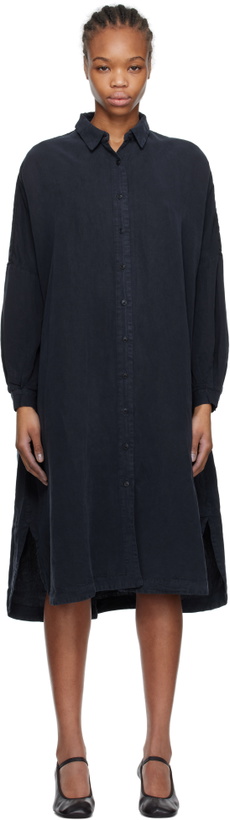 Photo: CASEY CASEY Navy Yuki Lounge Shirt Midi Dress