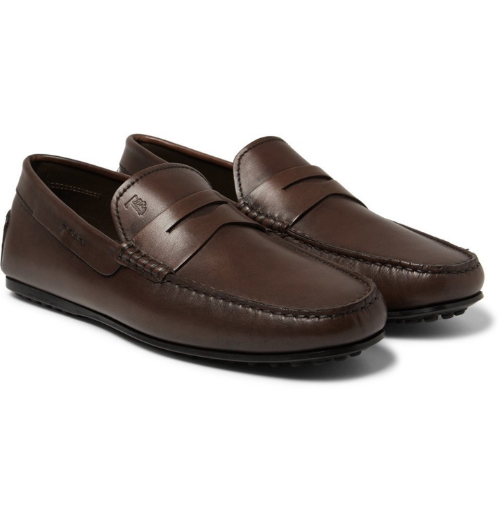 Photo: Tod's - City Gommino Leather Penny Loafers - Men - Brown