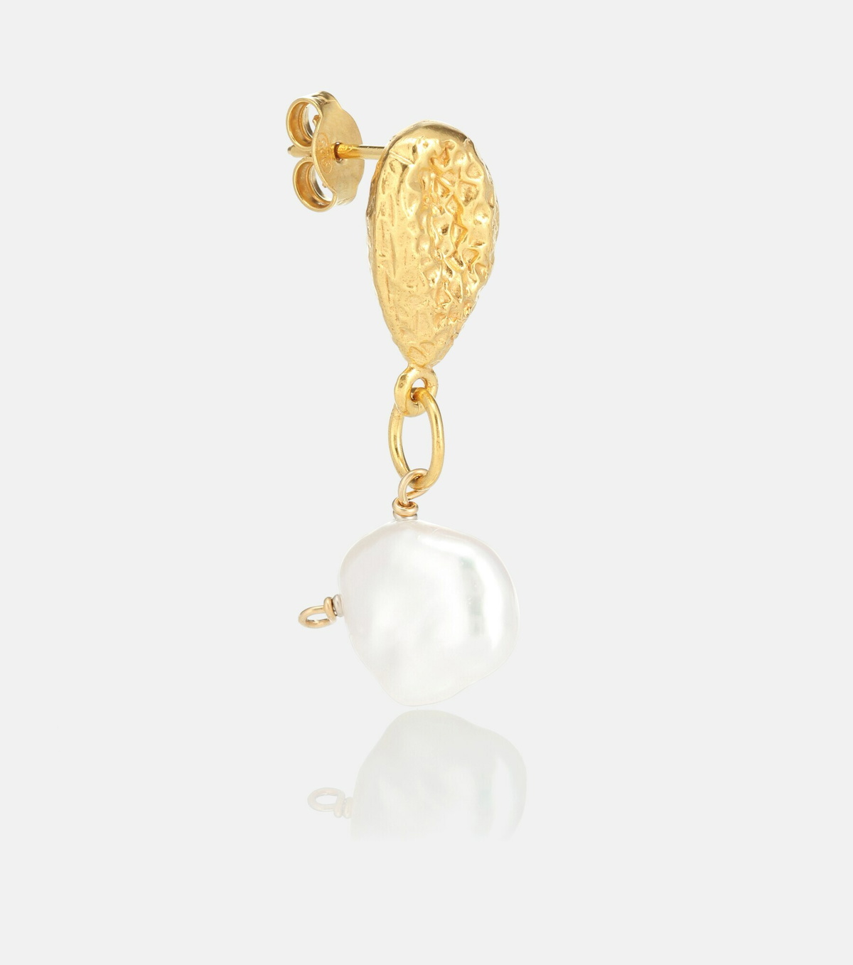 Alighieri Goodnight Moon Gold Plated Pearl Earrings